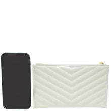 YSL Vintage Blanc Monogram Bill Pouch