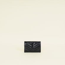 YSL Black Cassandre Chevron Envelope Wallet