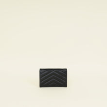 YSL Black Cassandre Chevron Envelope Wallet