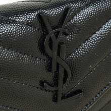 YSL Black Cassandre Chevron Envelope Wallet