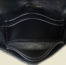 YSL Black Cassandre Chevron Envelope Wallet