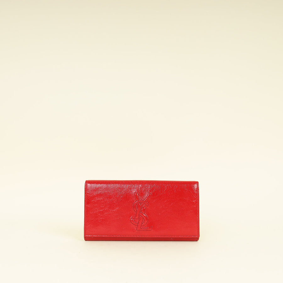 YSL Red Belle De Jour Long Wallet