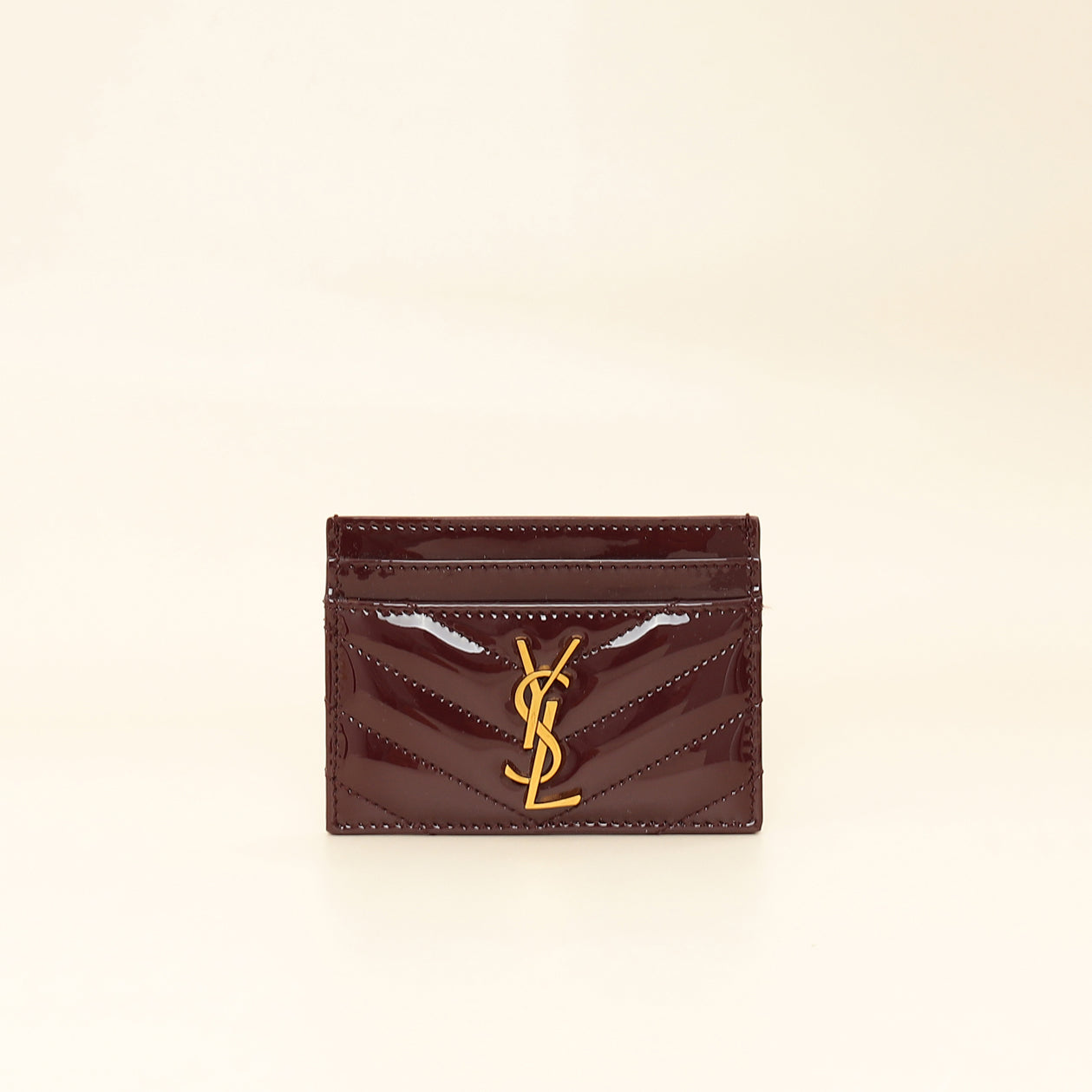 YSL Wine Red Cassandre Card Holder