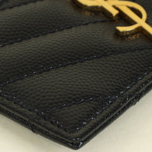 YSL Black Cassandre Matelasse Card Holder