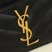 YSL Black Cassandre Matelasse Card Holder