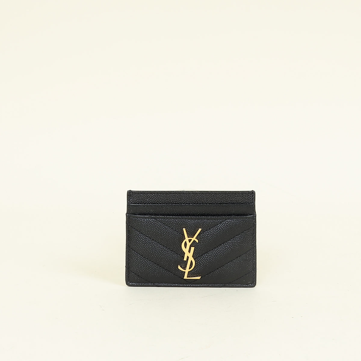 YSL Black Cassandre Matelasse Card Holder