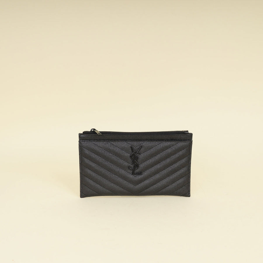 YSL Black Monogram Bill Pouch