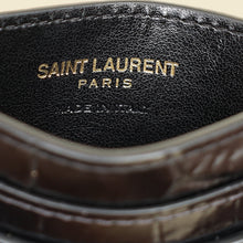 YSL Black Croco Embossed Cassandre Card Case