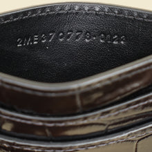 YSL Black Croco Embossed Cassandre Card Case