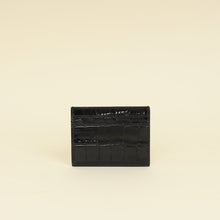 YSL Black Croco Embossed Cassandre Card Case