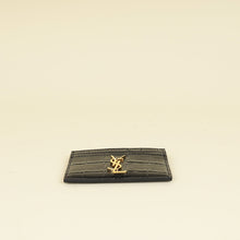 YSL Black Croco Embossed Cassandre Card Case