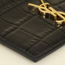 YSL Black Croco Embossed Cassandre Card Case