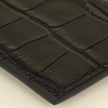 YSL Black Croco Embossed Cassandre Card Case