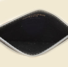 YSL Black Croco Embossed Cassandre Card Case
