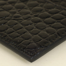 YSL Black Croco Embossed Cassandre Card Case