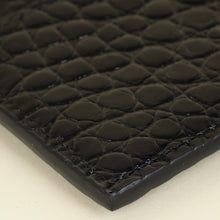 YSL Black Croco Embossed Cassandre Card Case