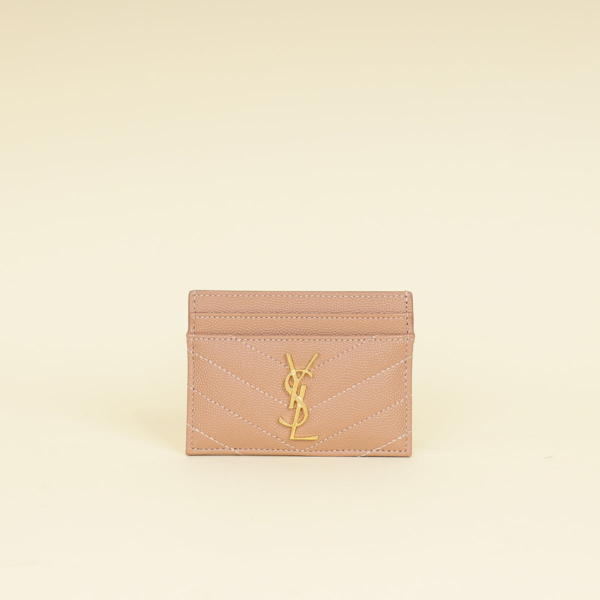 YSL Dust Rose Cassandre Matelasse Card Case