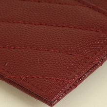 YSL Burgundy Cassandre Matelasse Card Case