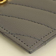 YSL Grey Cassandre Matelasse Card Case