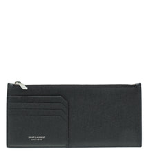 YSL Black Zip Pouch Card Holder