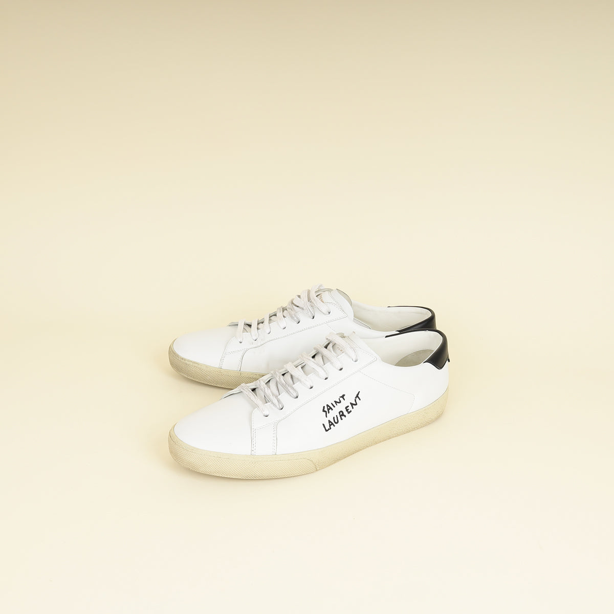 YSL Bicolor Court Classic sl/06 Embroidered Sneaker 44