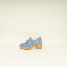 Chanel Blue CC Chain Denim Platform Pump 37.5