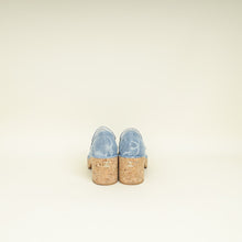 Chanel Blue CC Chain Denim Platform Pump 37.5