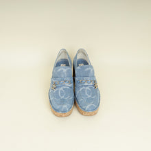 Chanel Blue CC Chain Denim Platform Pump 37.5