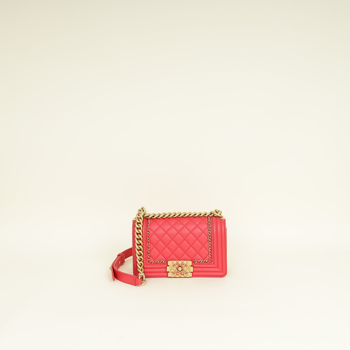 Chanel Red Jacket Boy Flap Small Shoulder Bag