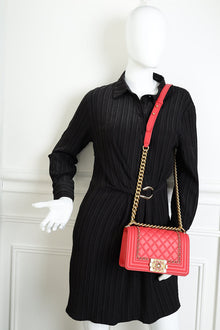 Chanel Red Jacket Boy Flap Small Shoulder Bag