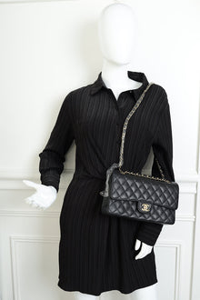 Chanel Black Classic Double Flap Medium Bag