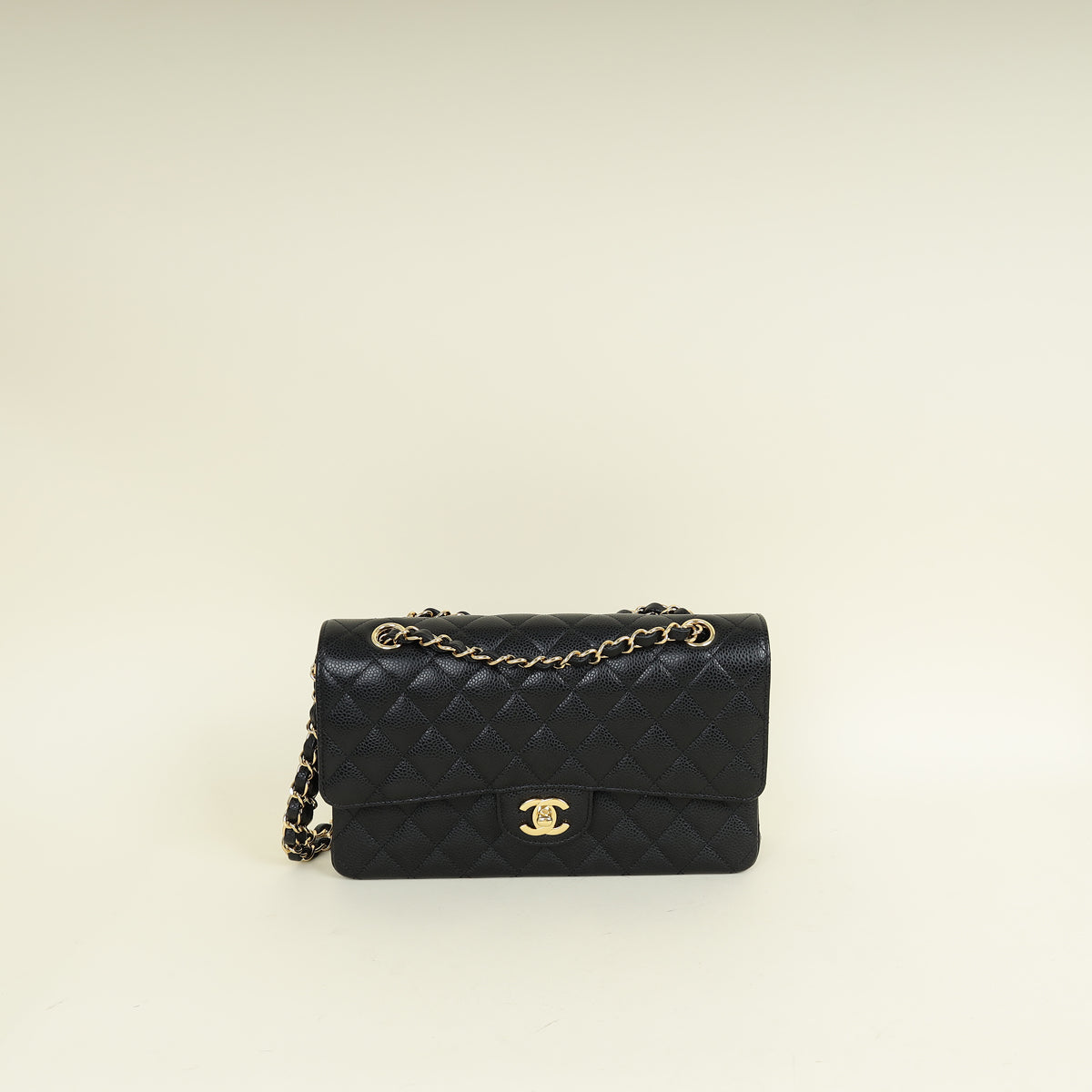 Chanel Black Classic Double Flap Medium Bag
