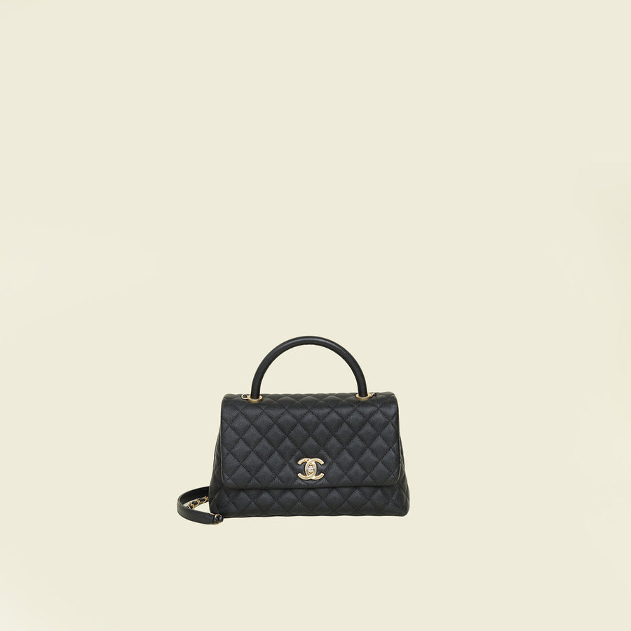 Chanel Black Coco Handle Large Bag