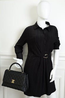 Chanel Black Coco Handle Large Bag
