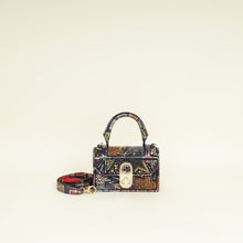 Christian Louboutin Black Multicolor Piste Aux Etoiles Tarot Embroidered Elisa Top Handle Bag