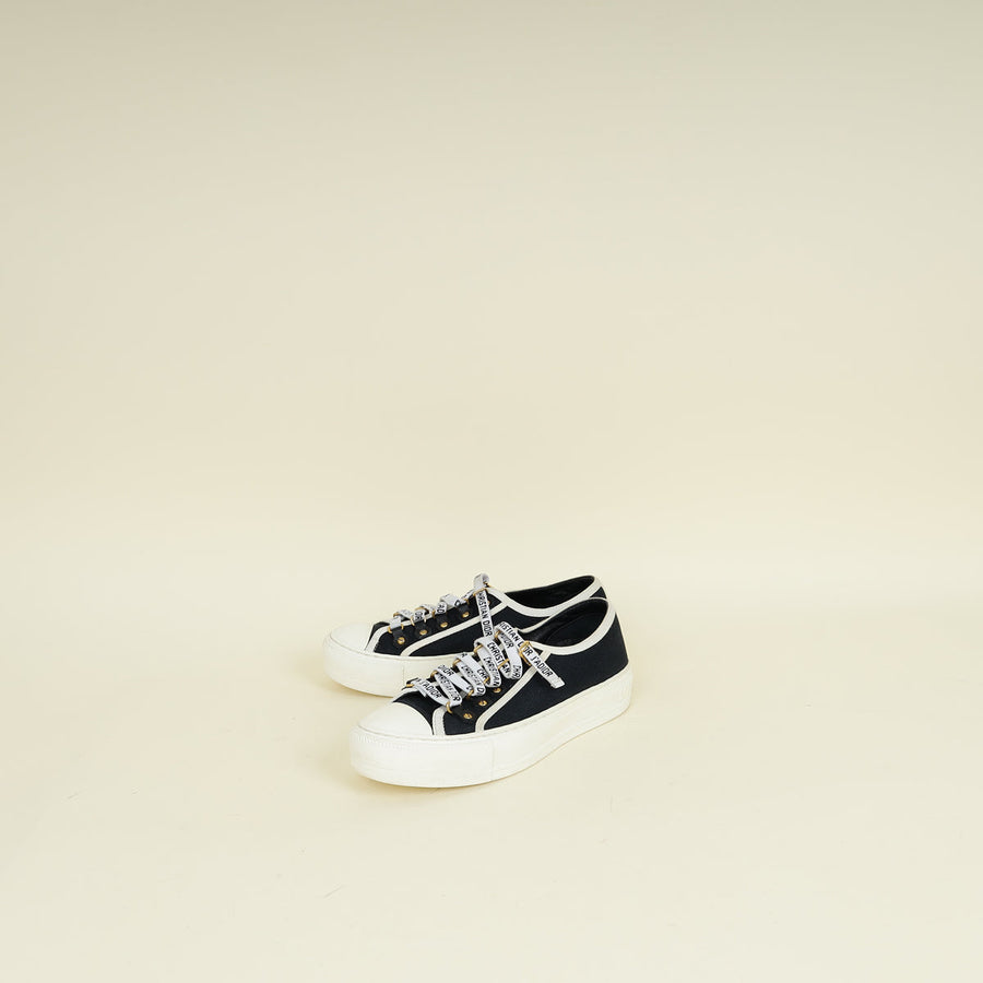 Christian Dior Black Walk'n'Dior Low Top Sneaker 34.5