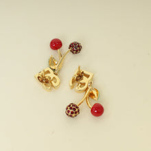 Dolce & Gabbana Cherry Red DG Logo Cherries Drop Earrings