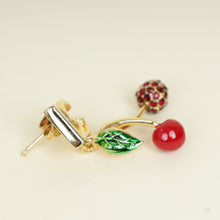 Dolce & Gabbana Cherry Red DG Logo Cherries Drop Earrings