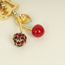 Dolce & Gabbana Cherry Red DG Logo Cherries Drop Earrings