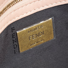Fendi Light Peach FF Embossed Baguette Medium Shoulder Bag