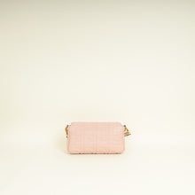 Fendi Light Peach FF Embossed Baguette Medium Shoulder Bag