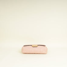 Fendi Light Peach FF Embossed Baguette Medium Shoulder Bag