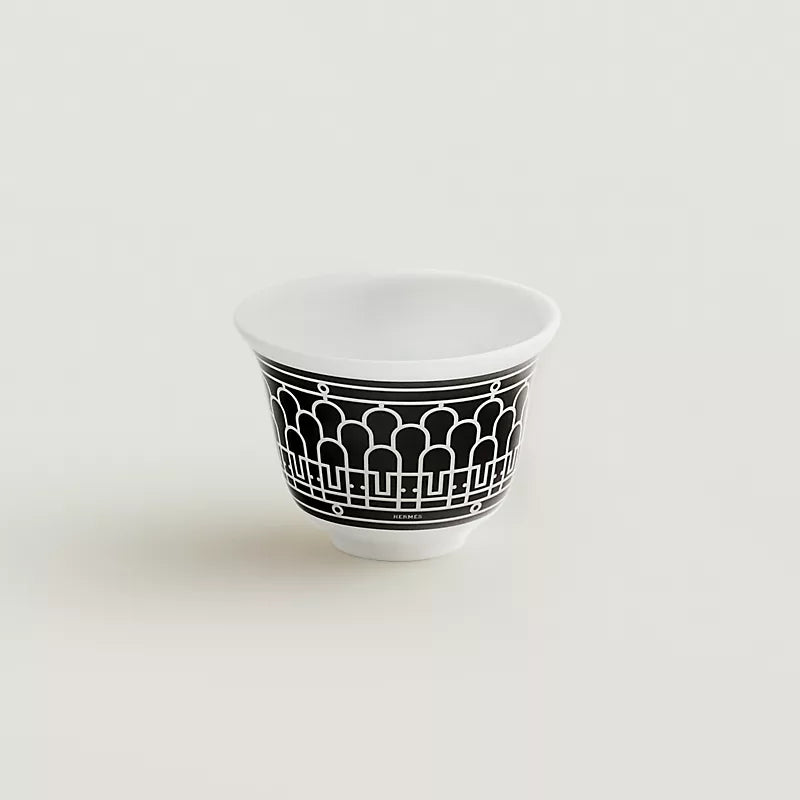 Hermes Porcelain H Deco Cup N°2, Mini Model (Set of 2)