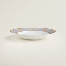 Hermes Porcelain Mosaique Au 24 Gold Soup Plate (Set of 2)