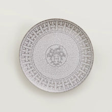 Hermes Porcelain Mosaique Au 24 Platinum Dessert Plate (Set of 2)