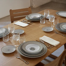 Hermes Porcelain Mosaique Au 24 Platinum Dessert Plate (Set of 2)