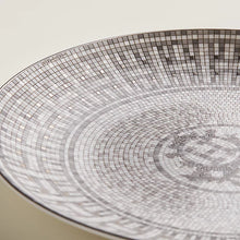 Hermes Porcelain Mosaique Au 24 Platinum Dessert Plate (Set of 2)