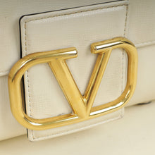 Valentino Cream Vlogo Stud Sign Shoulder Bag