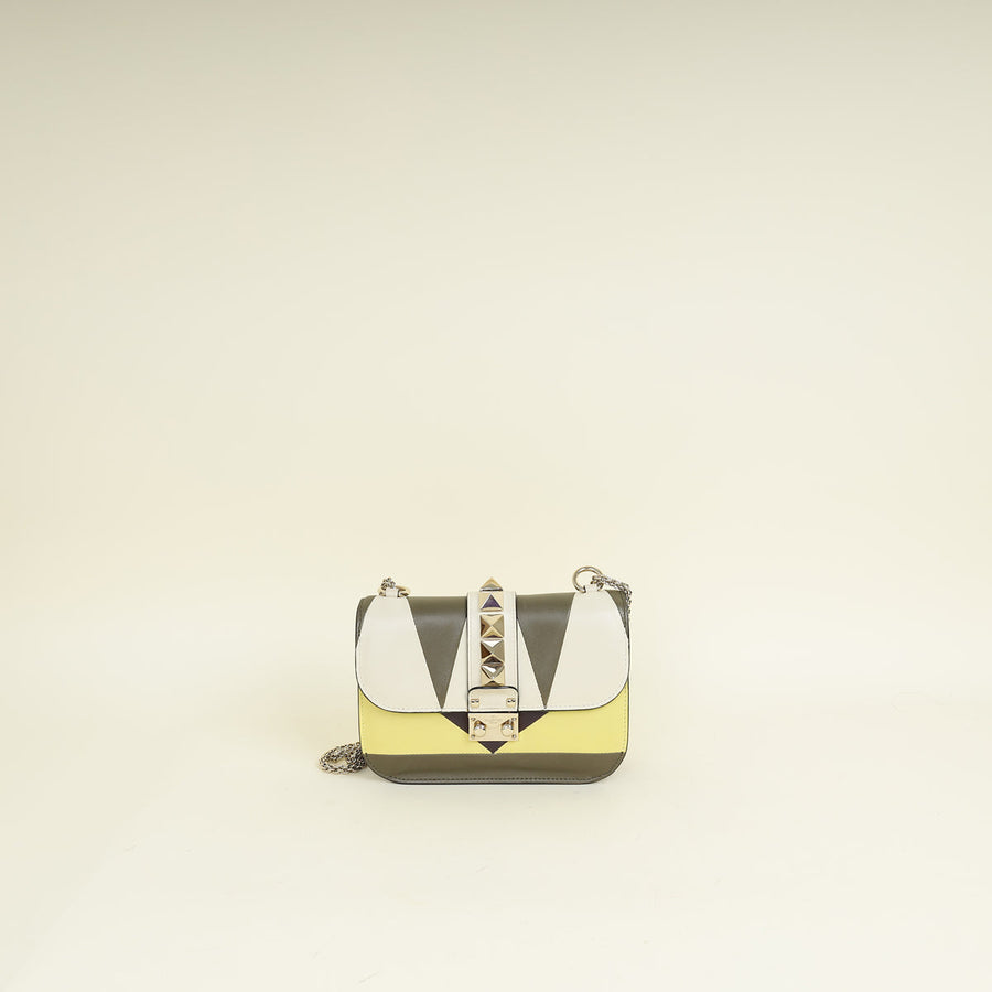 Valentino Multicolor Glam Lock Shoulder Bag