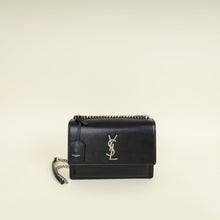YSL Black Sunset Medium Shoulder Bag